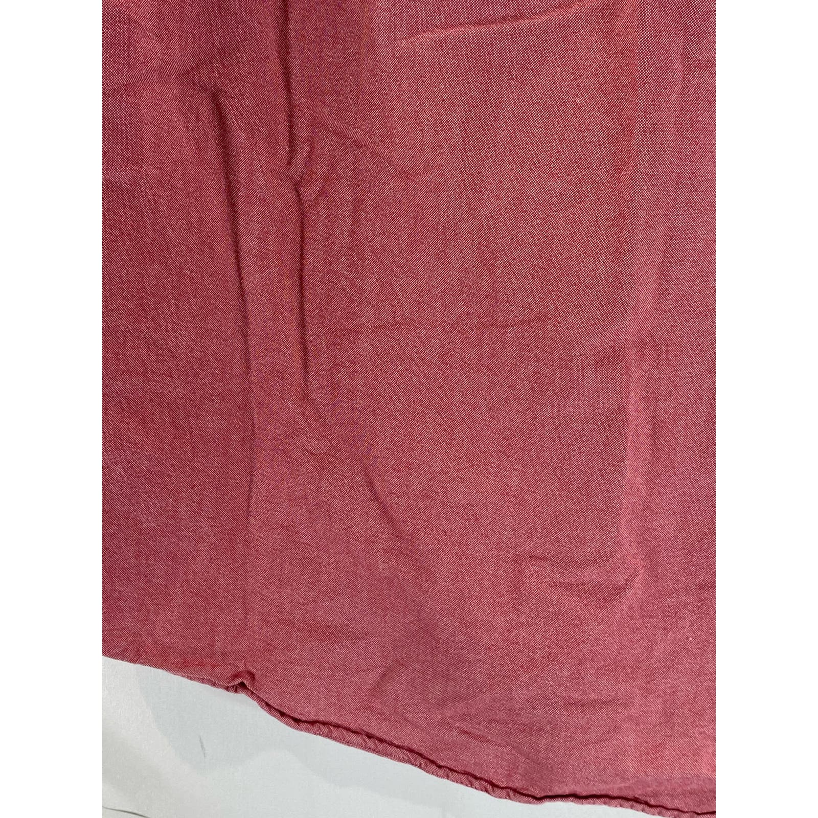 AMERICAN EAGLE OUTFITTERS Men's Red Classic-Fit Button-Up Short Sleeve Shirt SZM