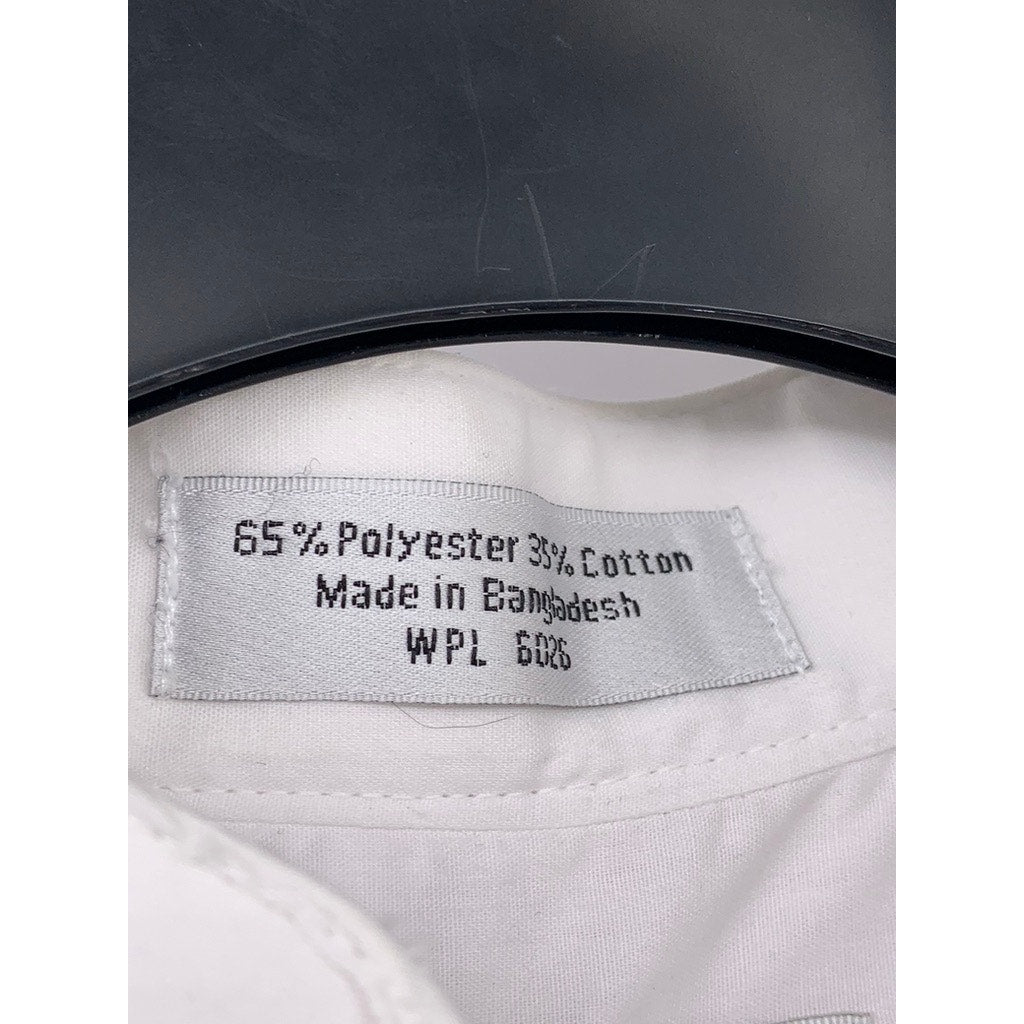 MARTINO COLLECTION By Henry Segal Men's White Pleated Button-Up Shirt SZ L