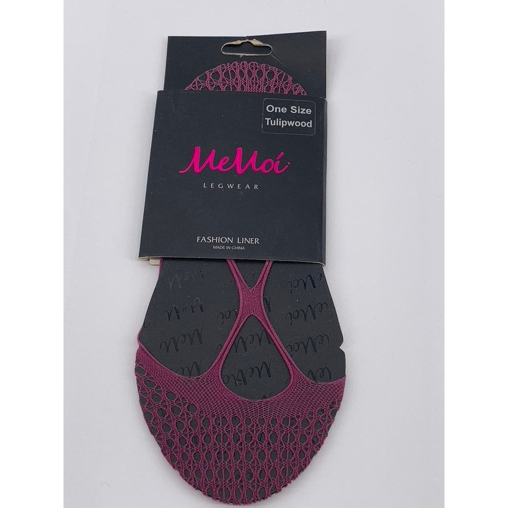 MEMOI Women's Tulipwood Mesh Criss-Cross No Show Socks SZ OS