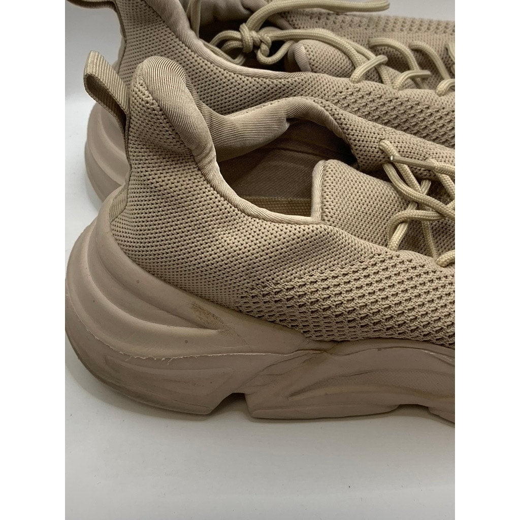UNBRANDED Women's Tan Mesh Knit Sneakers SZ 10.5
