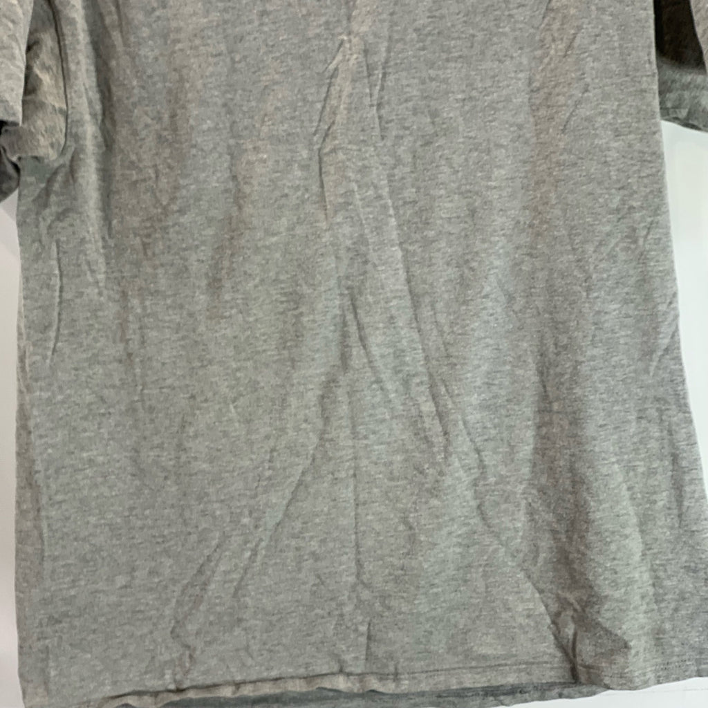CHAMPION Authentic Men's Gray Solid Crewneck Casual Short Sleeve T-Shirt SZ L