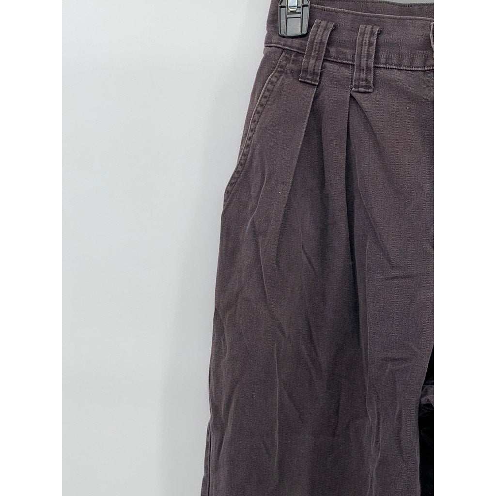 MEMPHIS Women's Vintage High-Rise Pleated Slim-Leg Cotton Cuffed Jeans SZ 8