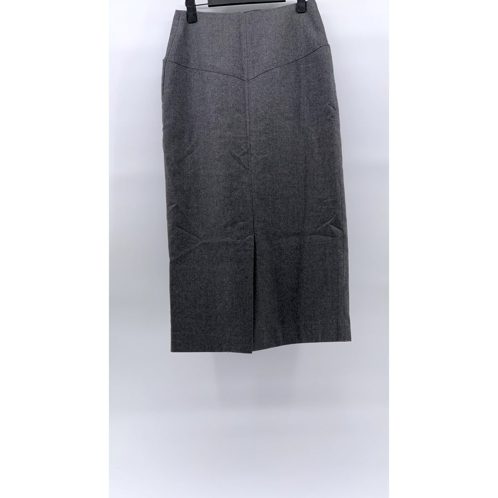 DESIGNS BY DEREK MARTIN Women's Vintage Gray Wool Straight Midi Skirt SZ 6