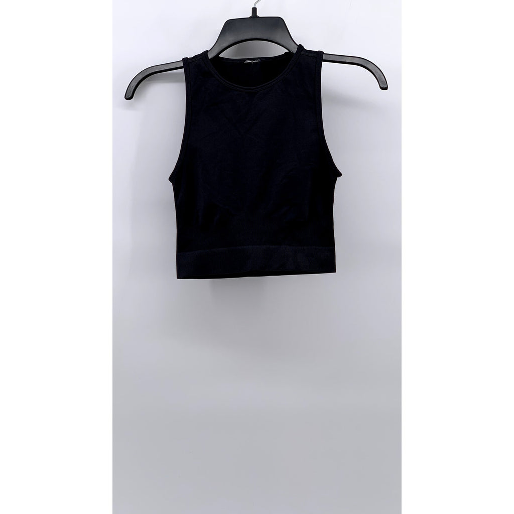 GYMSHARK Women's Black Cutout Cropped Tank Top SZ XS