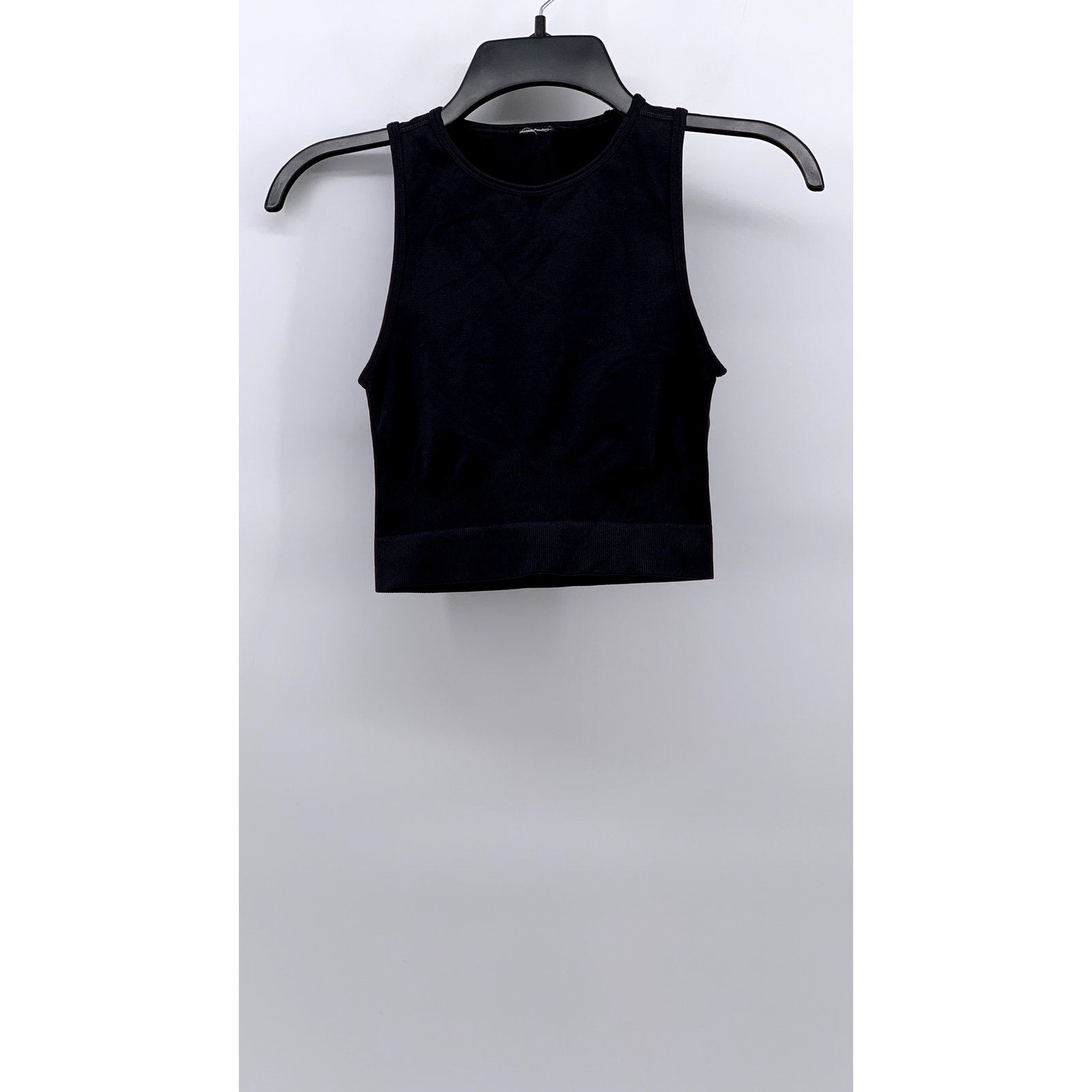 GYMSHARK Women's Black Cutout Cropped Tank Top SZ XS