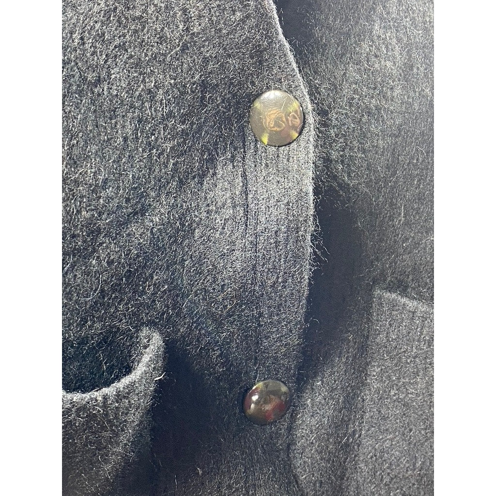 & OTHER STORIES Women's Black Alpaca-Blend Cropped V-Neck Cardigan SZ XS