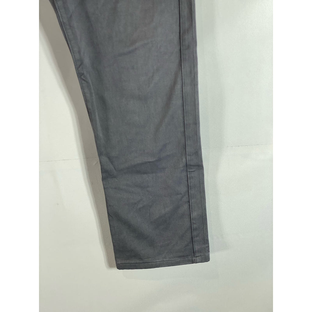 UNTUCKIT Men's Kenzo Gray Straight-Leg Pima Cotton Five-Pocket Jean SZ 32X32