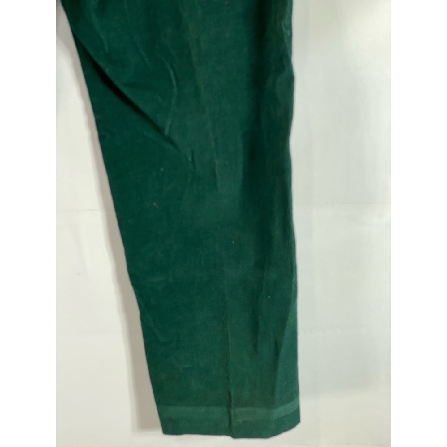 LANDS' END Men's Green Corduroy Vintage Regular-Fit Straight-Leg Pant SZ 34