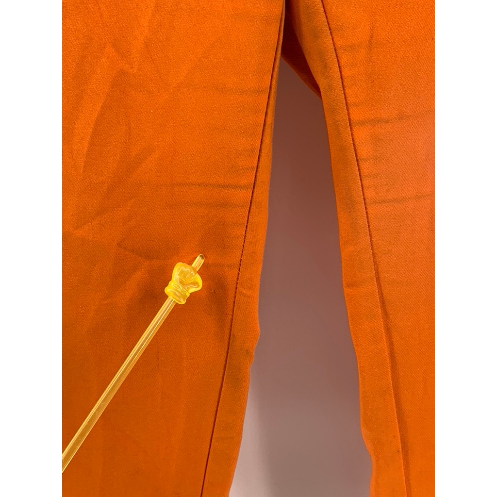 H&M Women's Orange Solid Skinny Leg Pants SZ 6