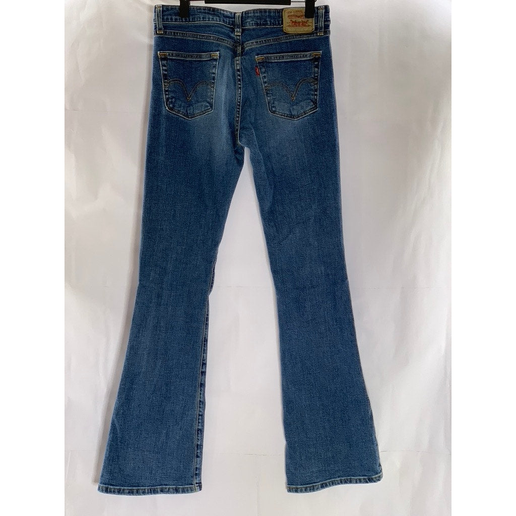 LEVI'S Women's Vintage Blue 519 Low Rise Flare Denim Five-Pocket Jean SZ 5