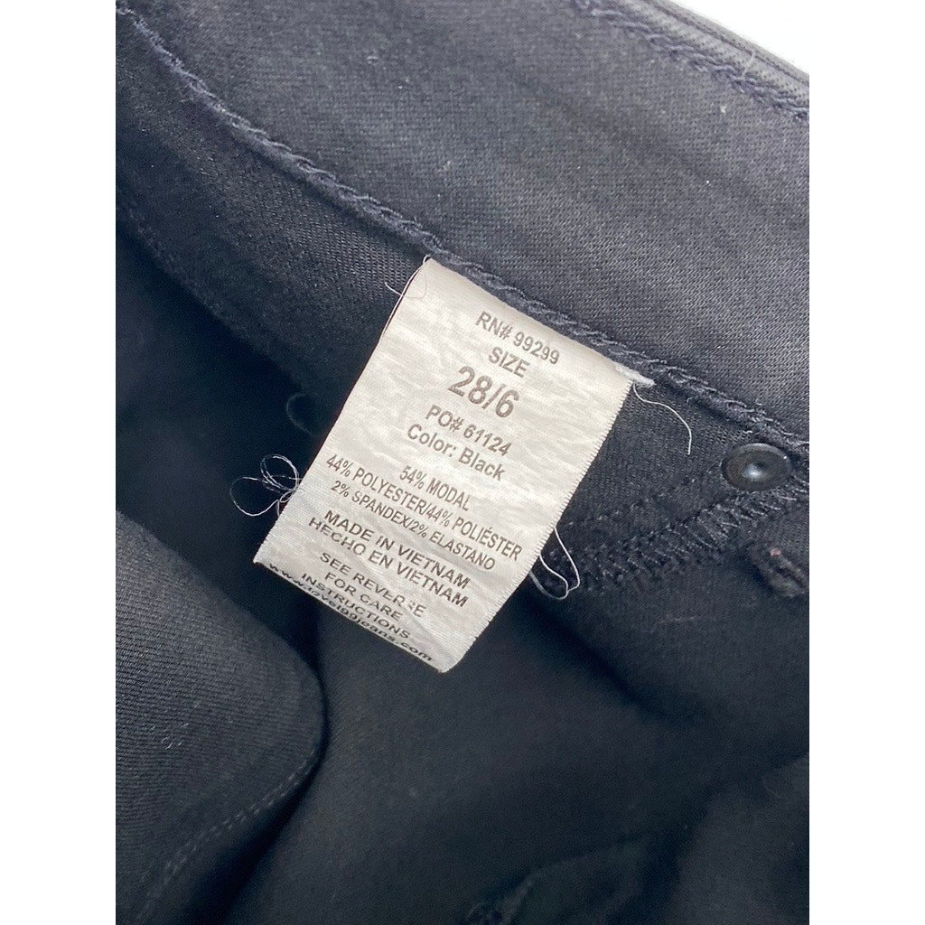 LEVEL 99 Women's Black Stretch Skinny-Leg Five-Pocket Jeans SZ 28/6