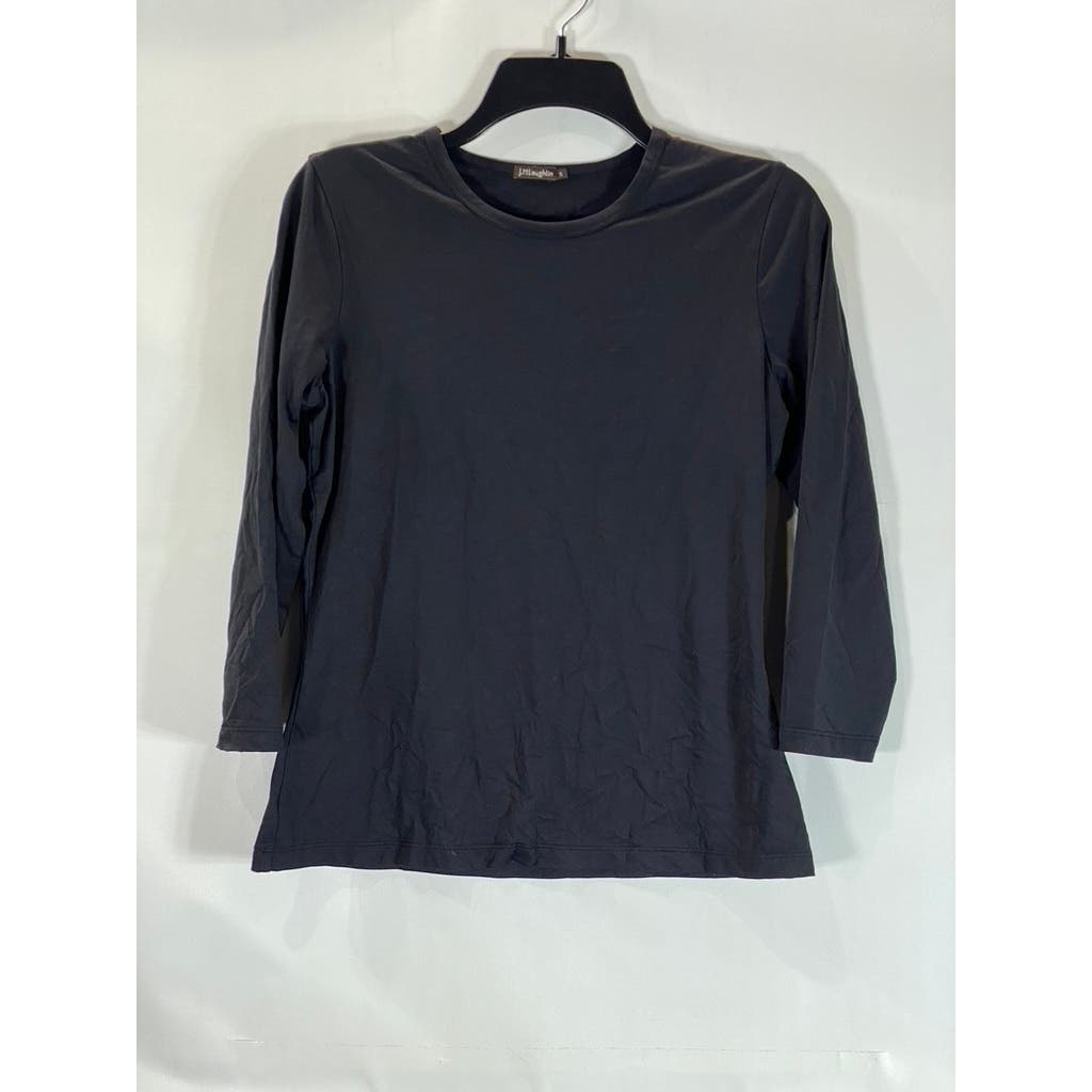 J. MCLAUGHLIN Women’s Navy Solid Crewneck Long Sleeve Top SZ S