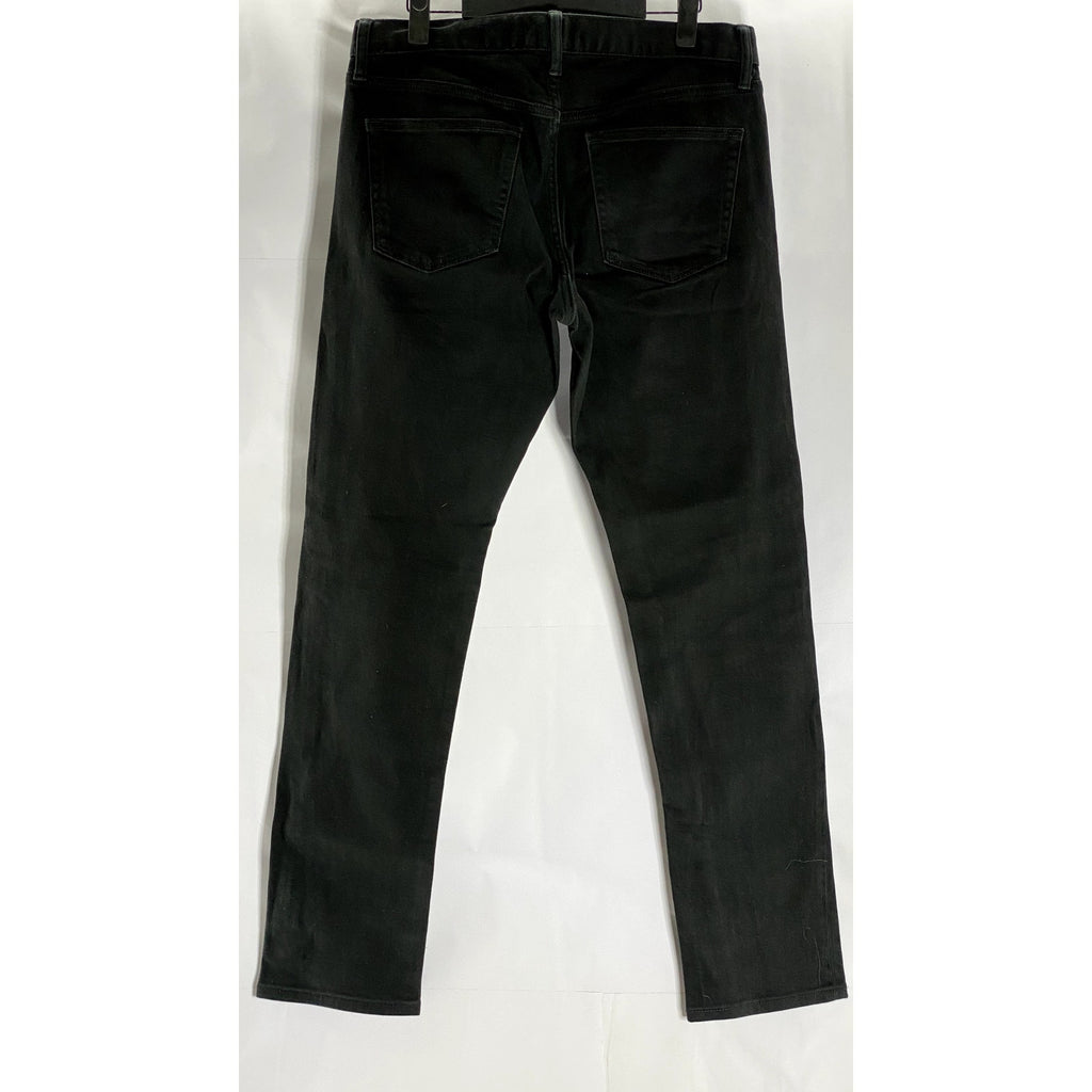 UNIQLO Men's Black Solid Slim Straight Low-Rise Five-Pocket Jean SZ 31X32