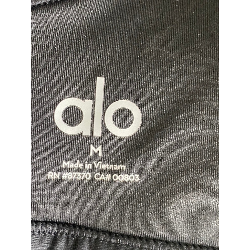 ALO Women's Black Spaghetti Strap Scoop-Neck Sports Bra SZ M