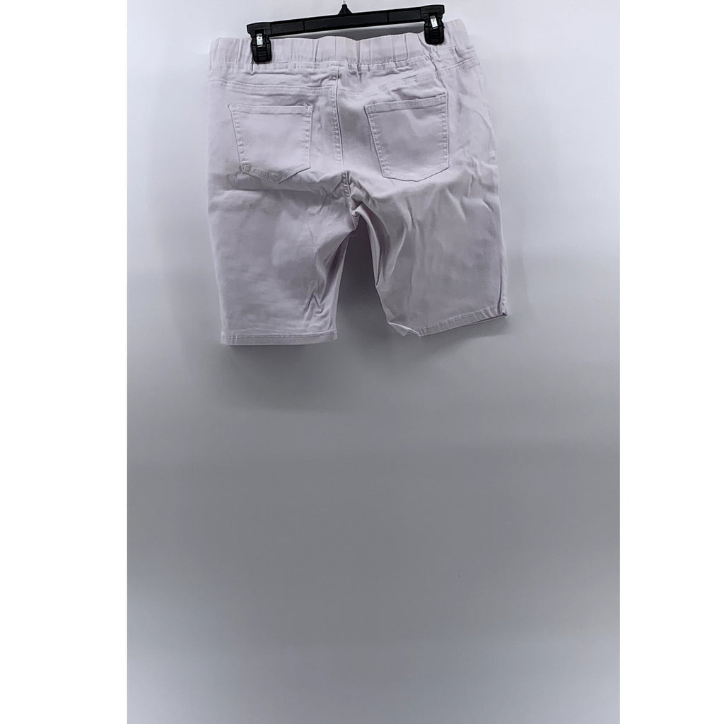 ROMA STUDIO Women's White Regular-Fit Drawstring Pull-On Shorts SZ XL