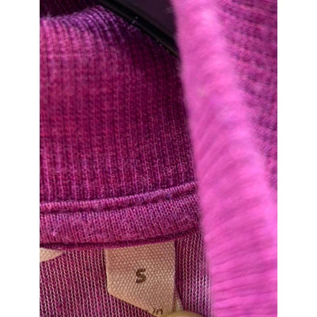 SOFT SURROUNDINGS Women's Fuchsia Adalyn Sherpa Fleece Half-Zip Sweatshirt SZ S