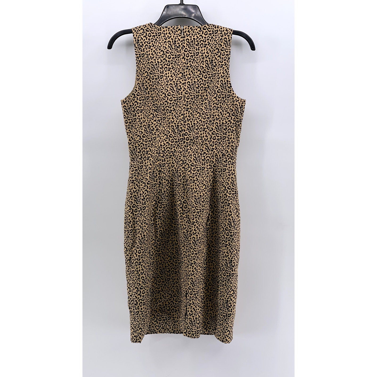 J.CREW Women's Tan Animal Print Sleeveless Sheath Mini Dress SZ 2
