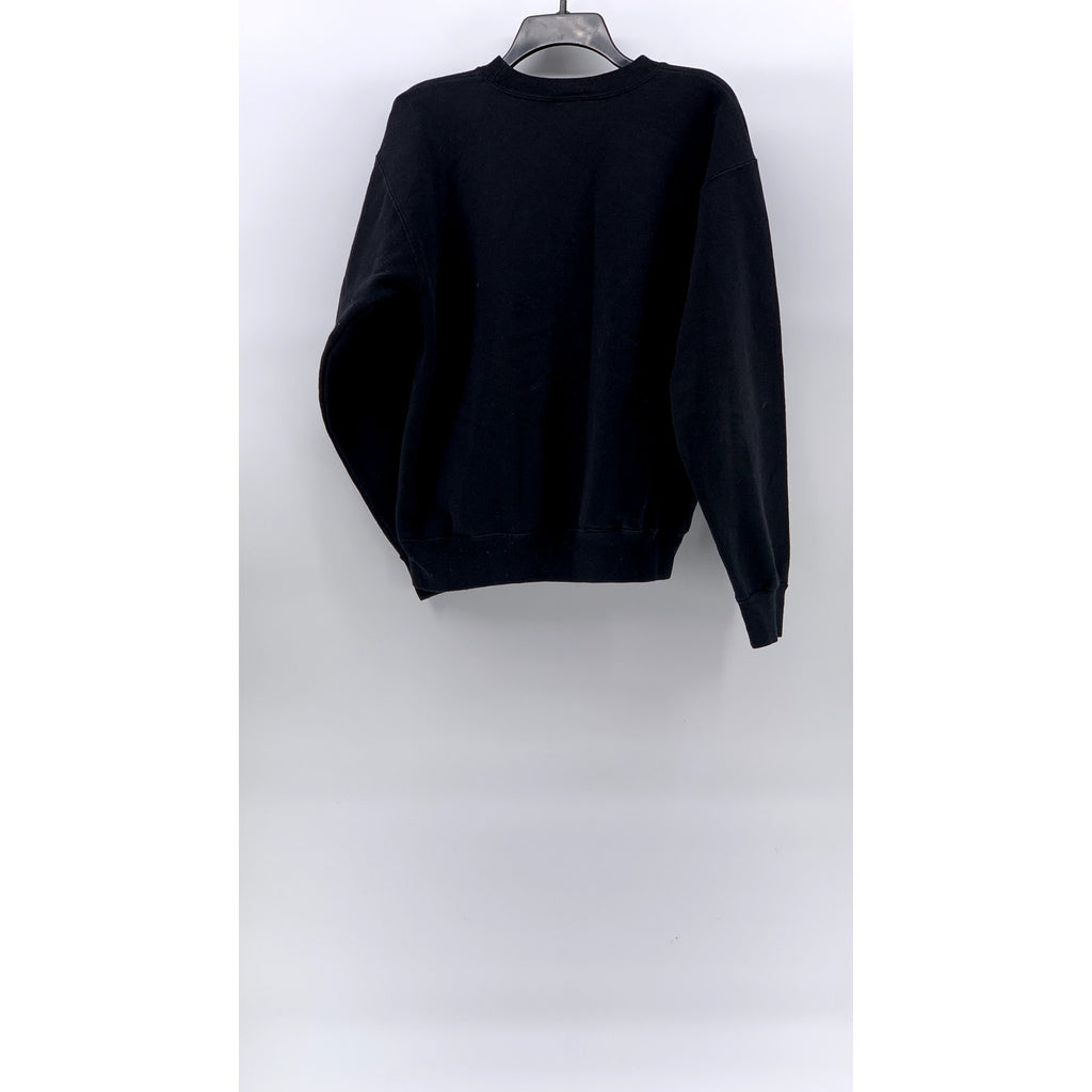 JONES RAOD Women's Black Logo Crewneck Classic Long Sleeve Sweatshirt SZ S