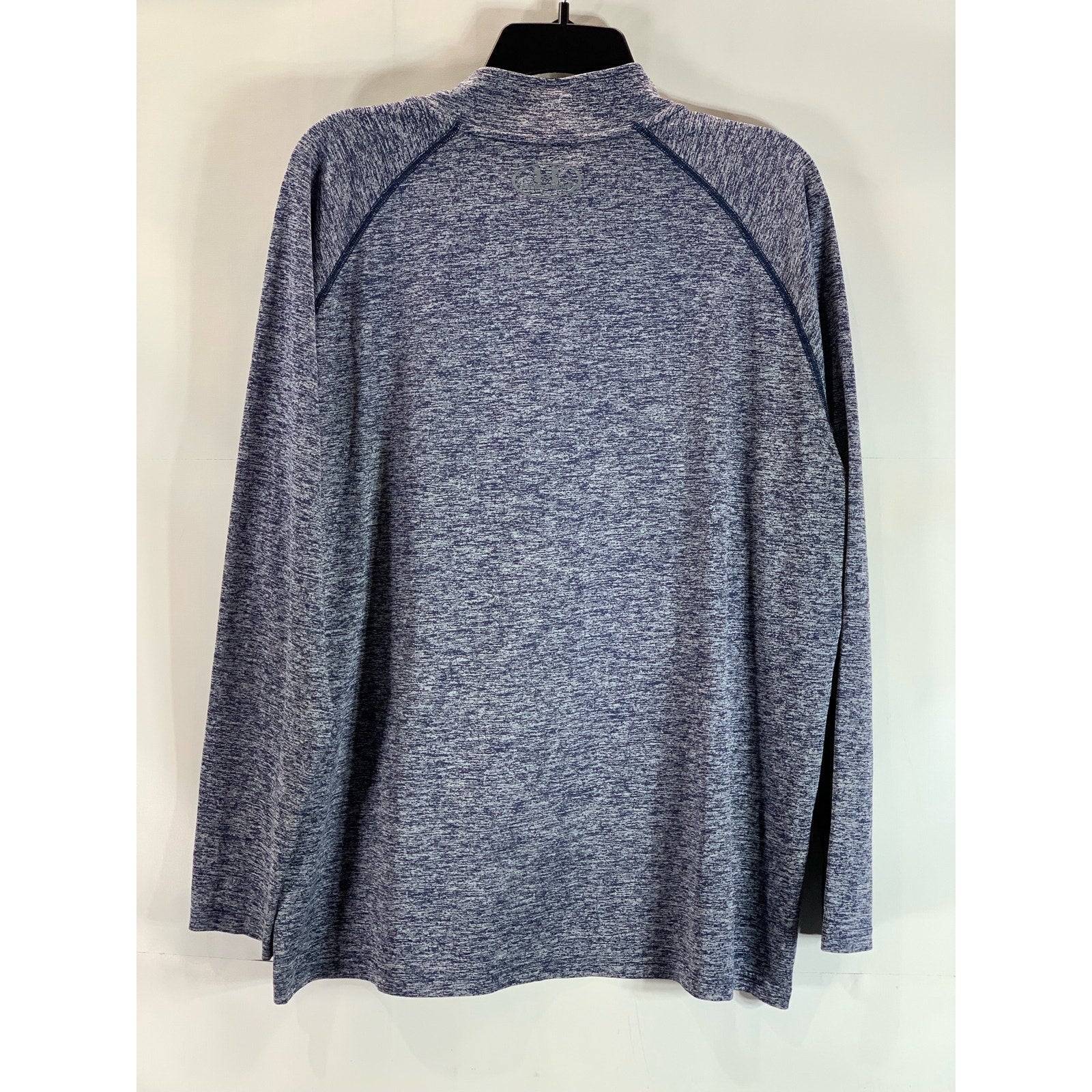 UNDER ARMOUR Men's Blue Pepperdine Waves Quarter-Zip Loose-Fit Shirt SZ XL