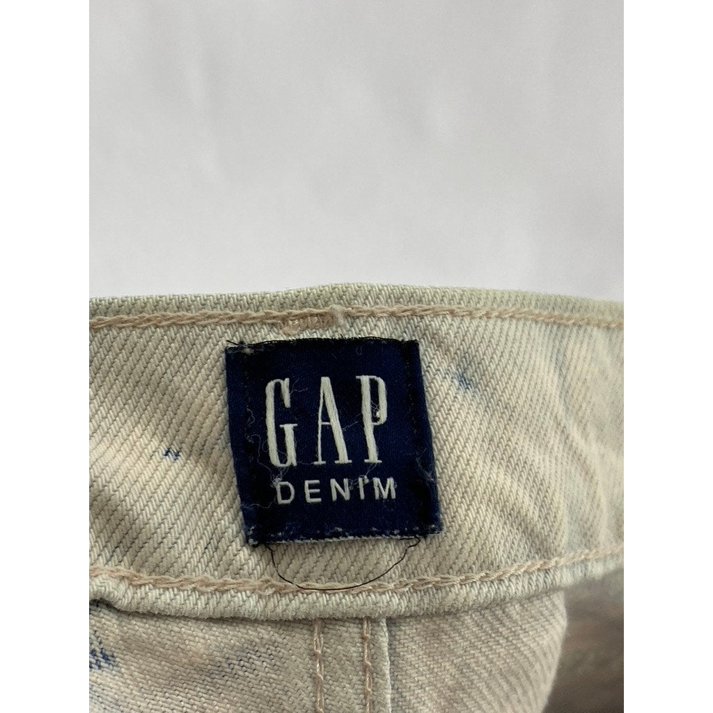 GAP DENIM Women's Pink-Blue Tie-Dye Cheeky Denim Straight Jean SZ 10/30