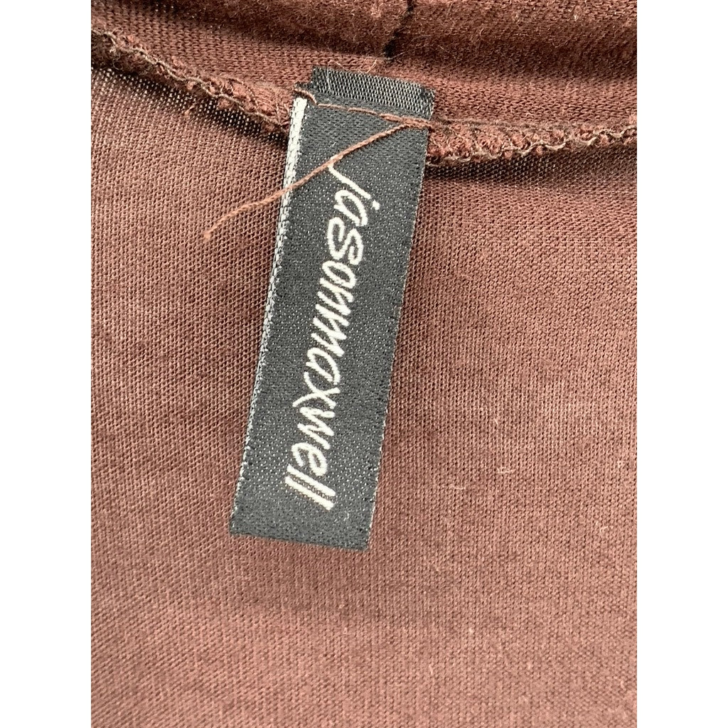 JASON MAXWELL Women's Brown Studded Open Front Cardigan SZ M