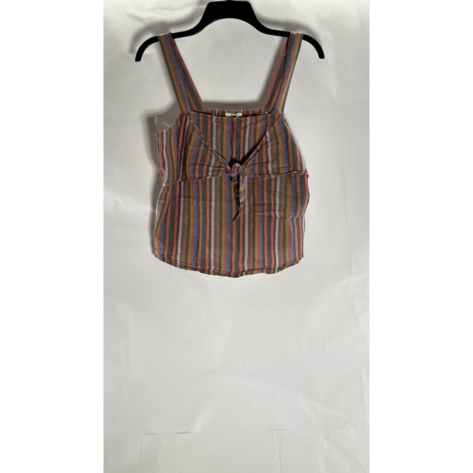 MADEWELL Women's Petite Multicolor Stripe Tie Front Lightweight Cami Top SZ 8P