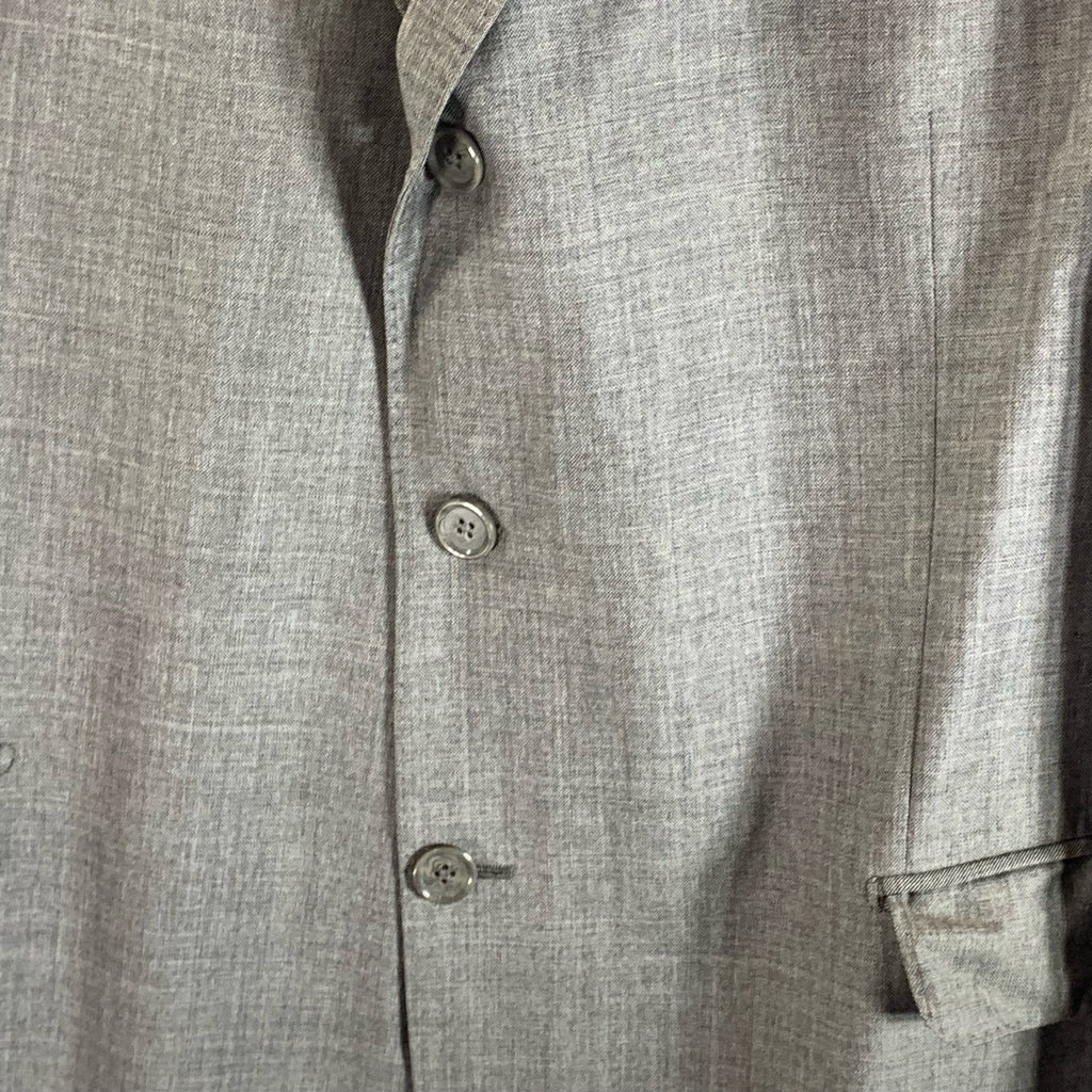 H By HALSTON Men's Gray Three-Button Notch Lapel Blazer SZ 48