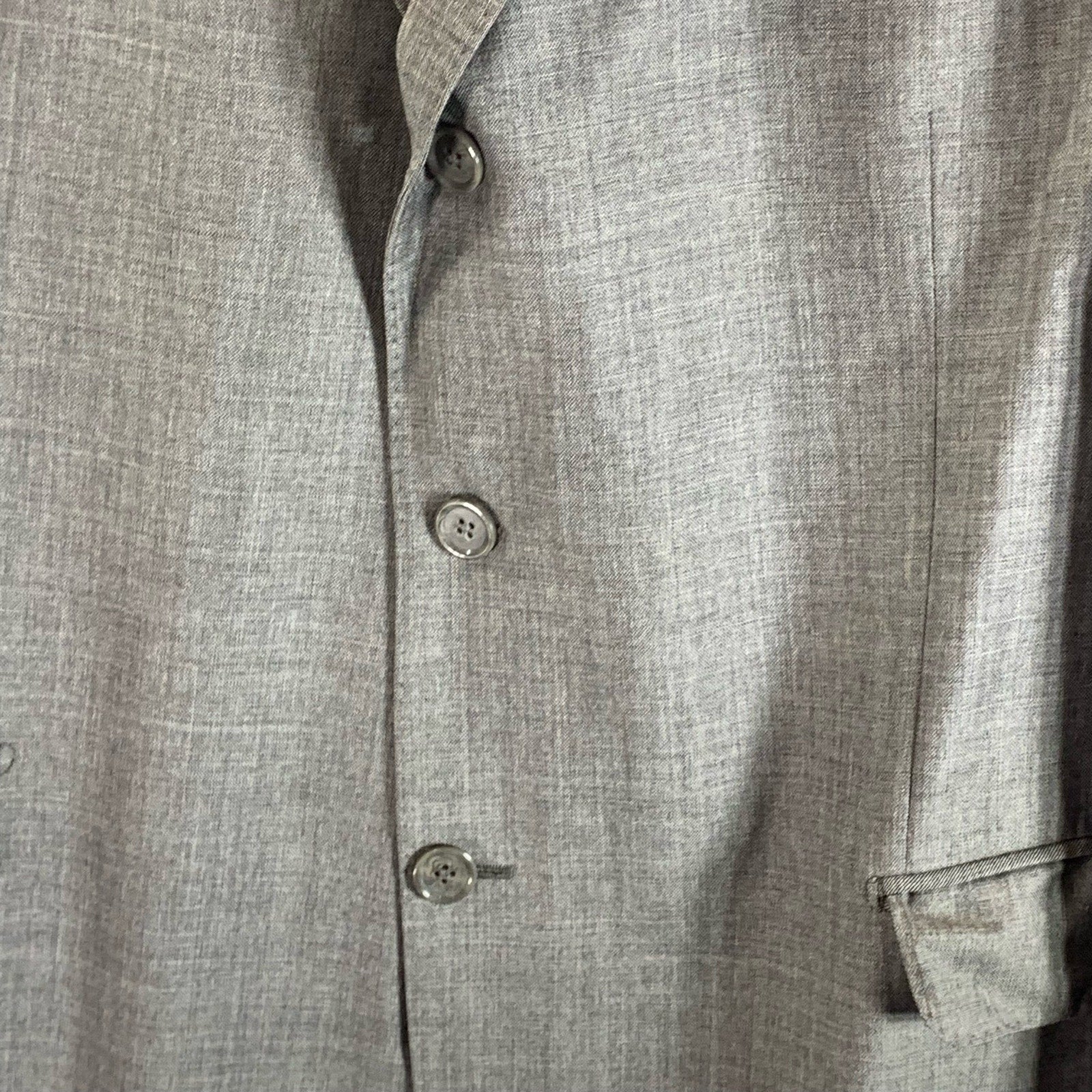 H By HALSTON Men's Gray Three-Button Notch Lapel Blazer SZ 48