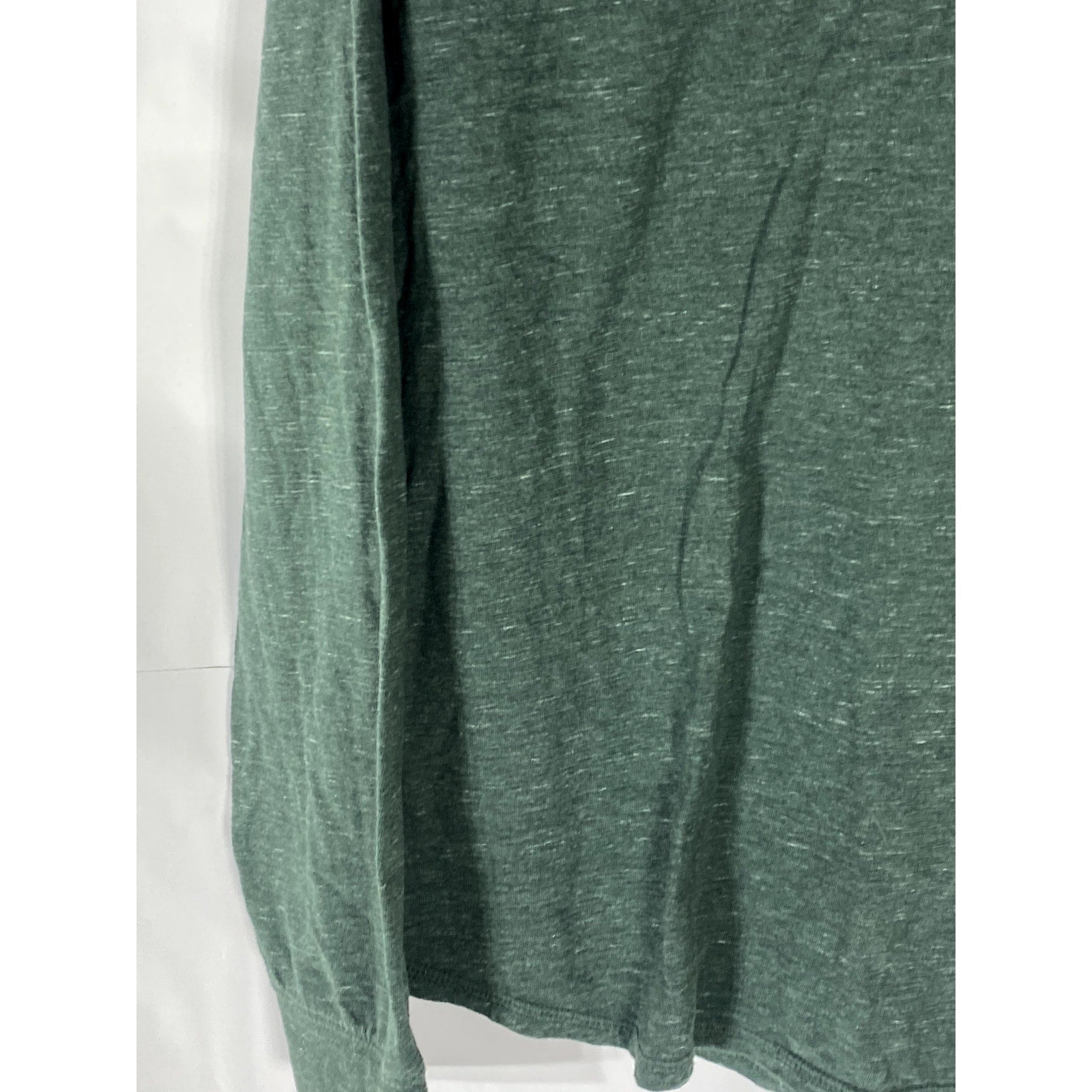 GOODFELLOW & CO Men’s Emerald Green Standard Fit Long Sleeve Henley Shirt SZ L
