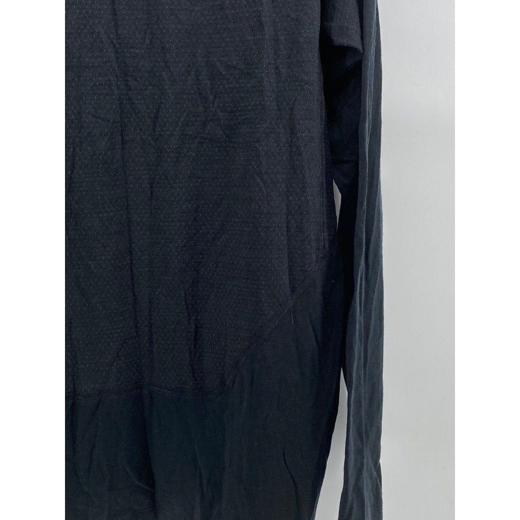 BURTON Men's Black Quarter-Zip Long Sleeve Stand Collar Sweater SZ L