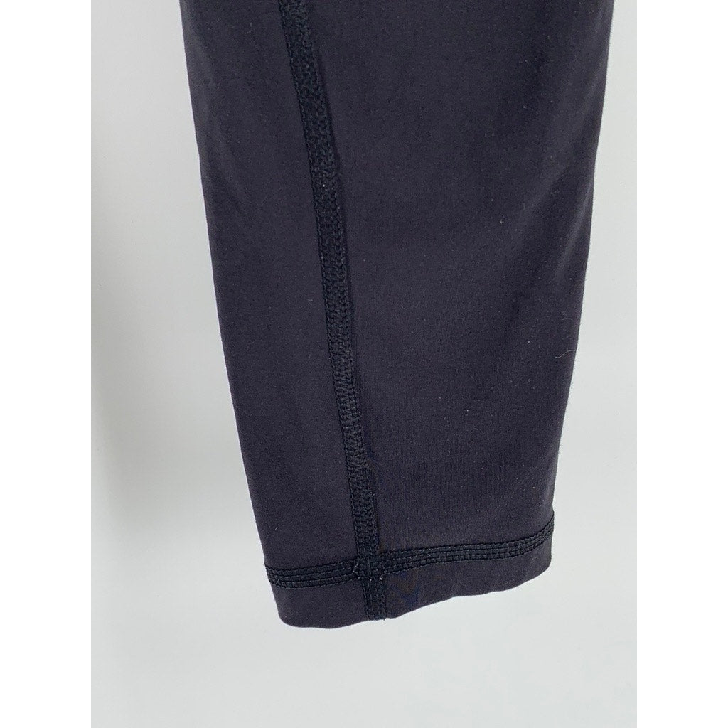 ADIDAS Women's Black Solid Climalite High-Rise Ankle Leggings SZ S