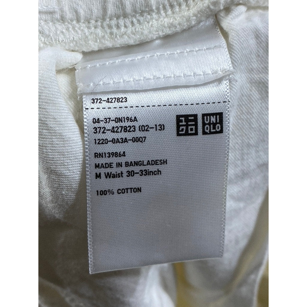 UNIQLO Men's Cream Drawstring Waist Casual Cotton Pull-On Shorts SZ M