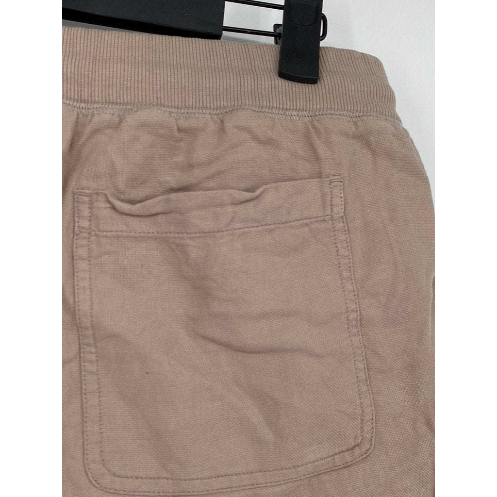 COMMUNITY Women's Light Brown Cotton Drawstring Waist Casual Lounge Shorts SZ S