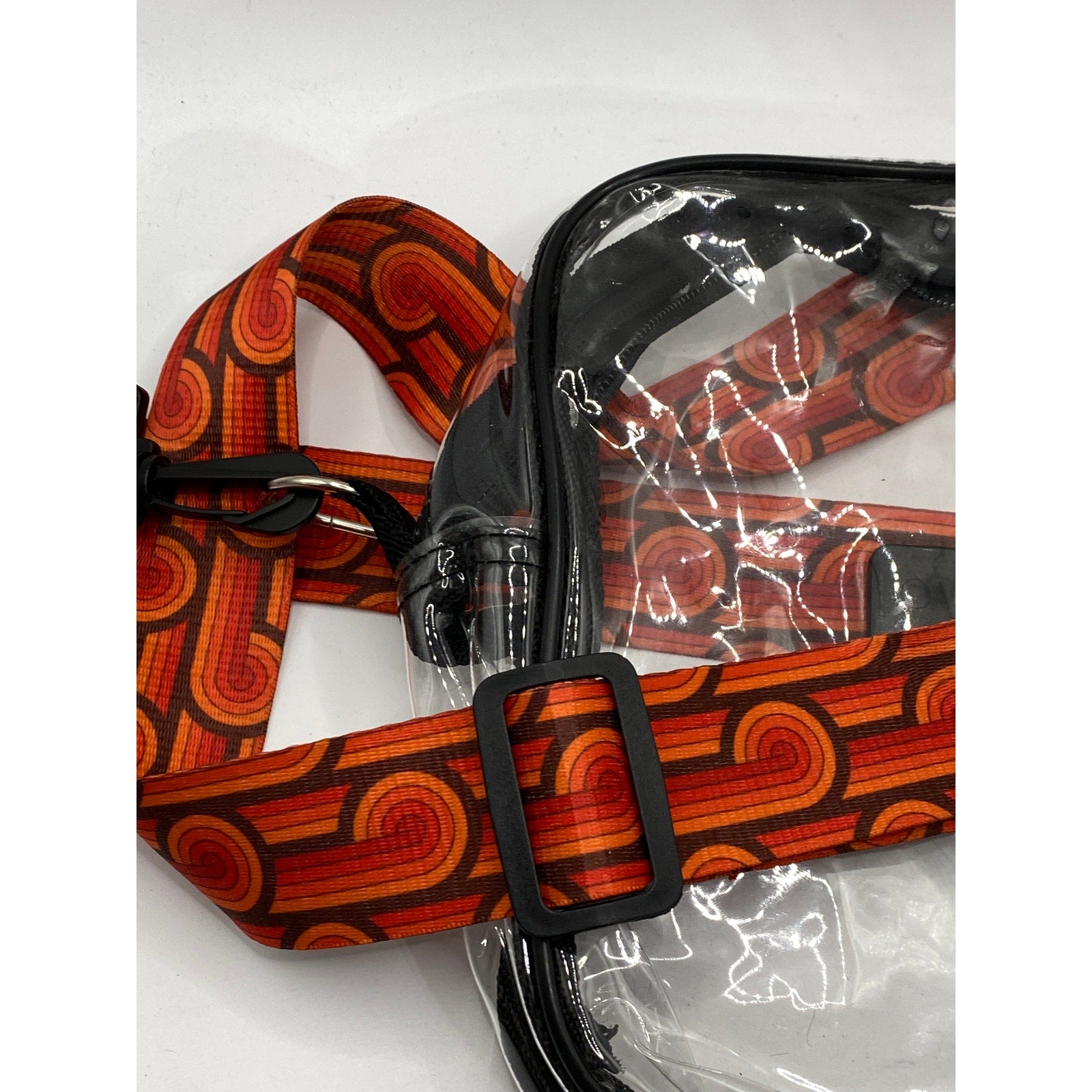 A COMPLETE UNKNOWN Unisex Adult Black-Red-Clear Vinyl Bag