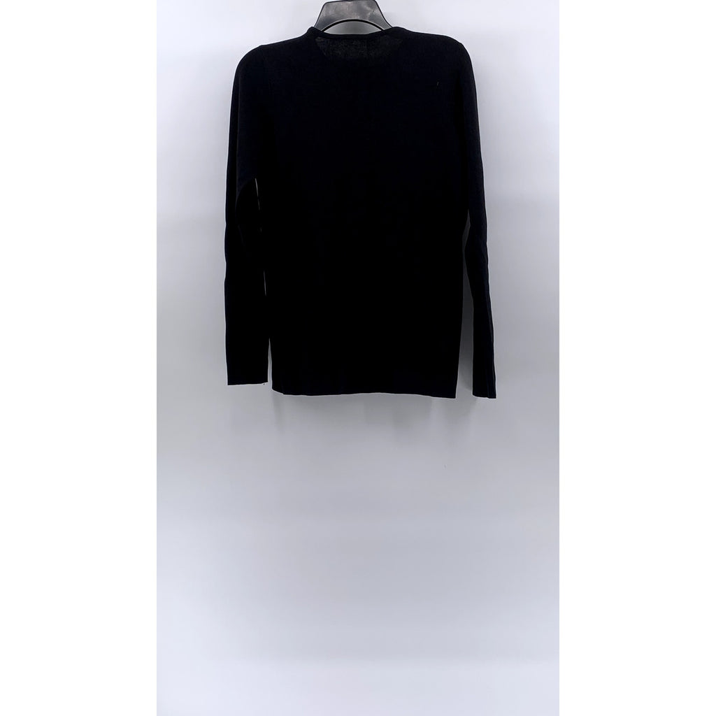 UNBRANDED Women’s Black Soft Knit Crewneck Long Sleeve Pullover Sweater SZ S