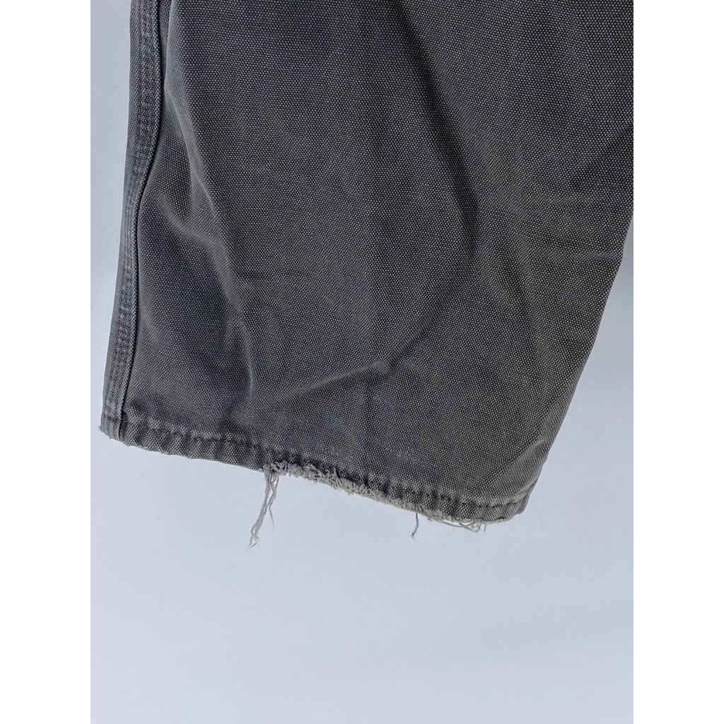 DICKIES Men's Dark Gray Textured Straight-Leg Carpenter Jeans SZ 36X30