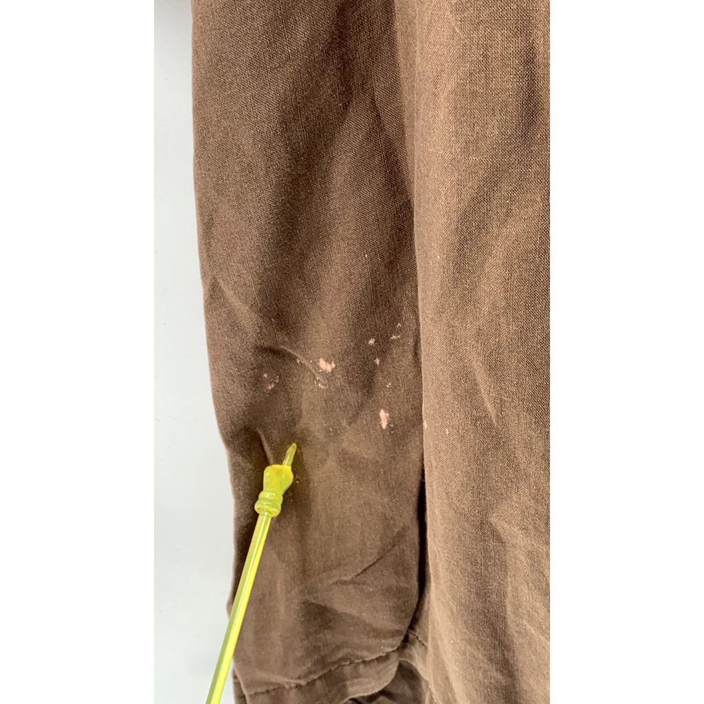 COLUMBIA Men's Brown Regular-Fit Button-Up Short Sleeve Shirt SZ XL