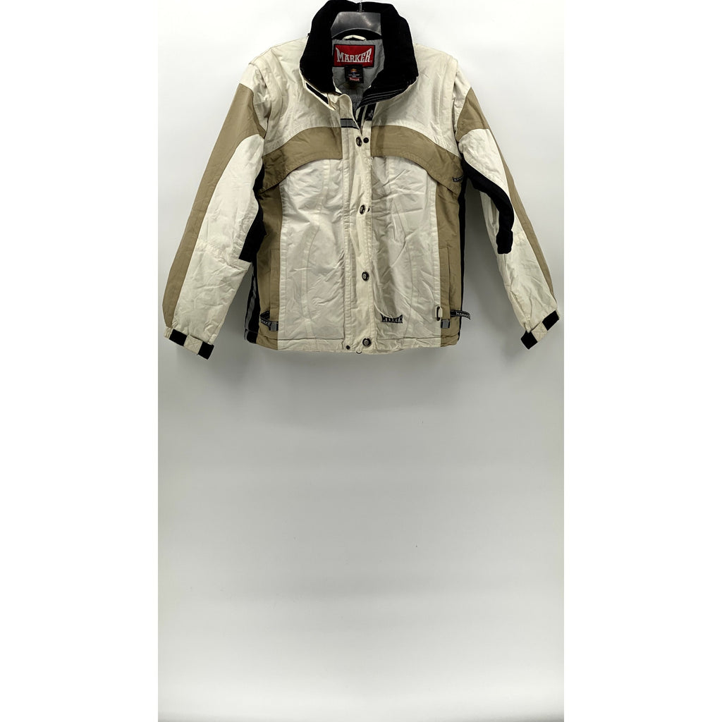 MARKER Women's Vintage White-Tan Salt Lake 2002 Olympics Winter Jacket SZ 6