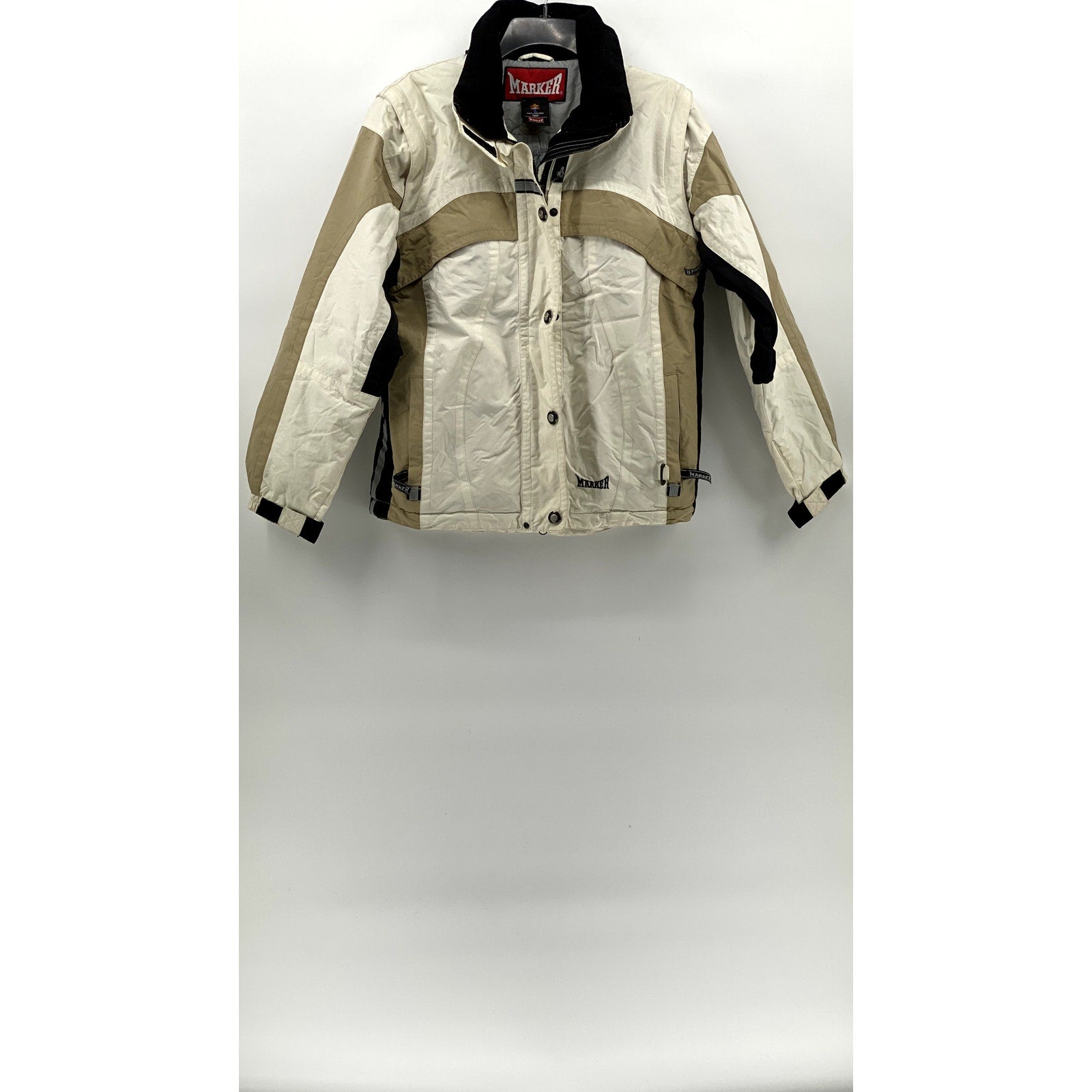 MARKER Women's Vintage White-Tan Salt Lake 2002 Olympics Winter Jacket SZ 6