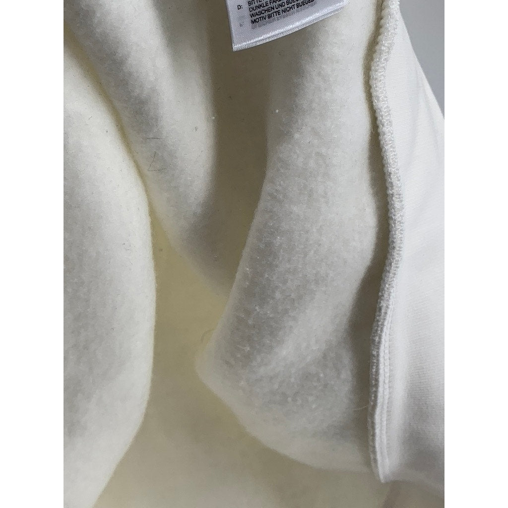 ADIDAS Men's White Embroidered Trefoil Sweatshirt SZ M