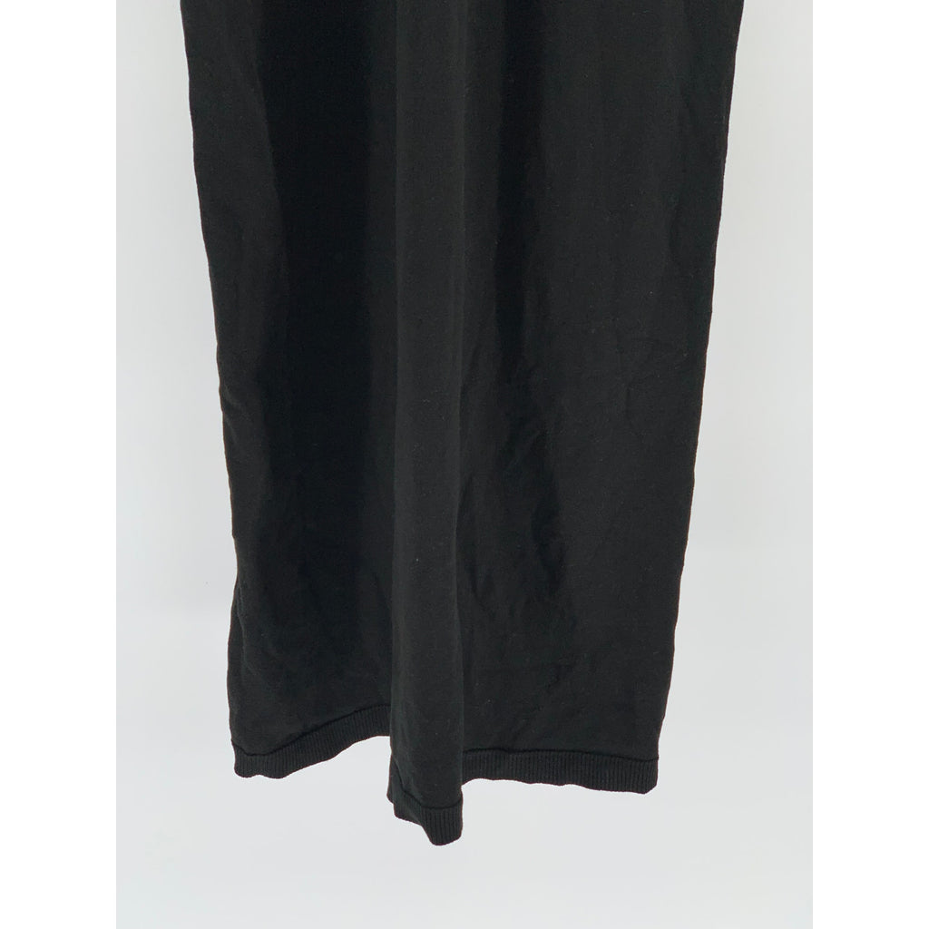 GU Women's Black Knit Halter Sleeveless Pullover Midi Dress SZ S
