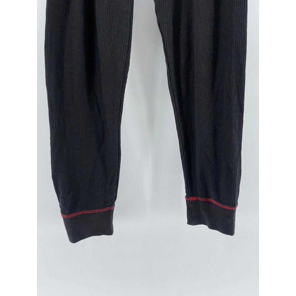 UMBRO Men's Black-Red Thermal Pull-On Underlayer Long Johns SZ L