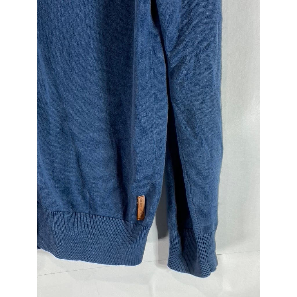 BEN SHERMAN Men's Blue Button-Up V-Neck Long Sleeve Cardigan SZ S