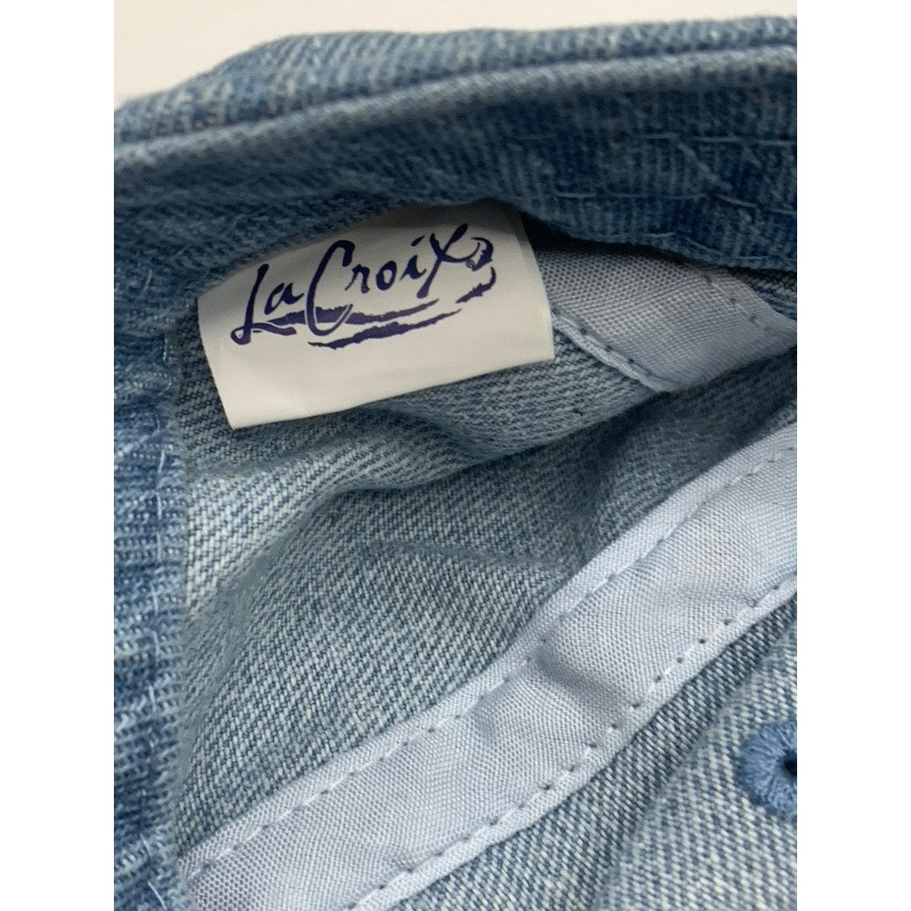 LA CROIX Men's Blue Denim Embroidered Logo Baseball Cap SZ OS