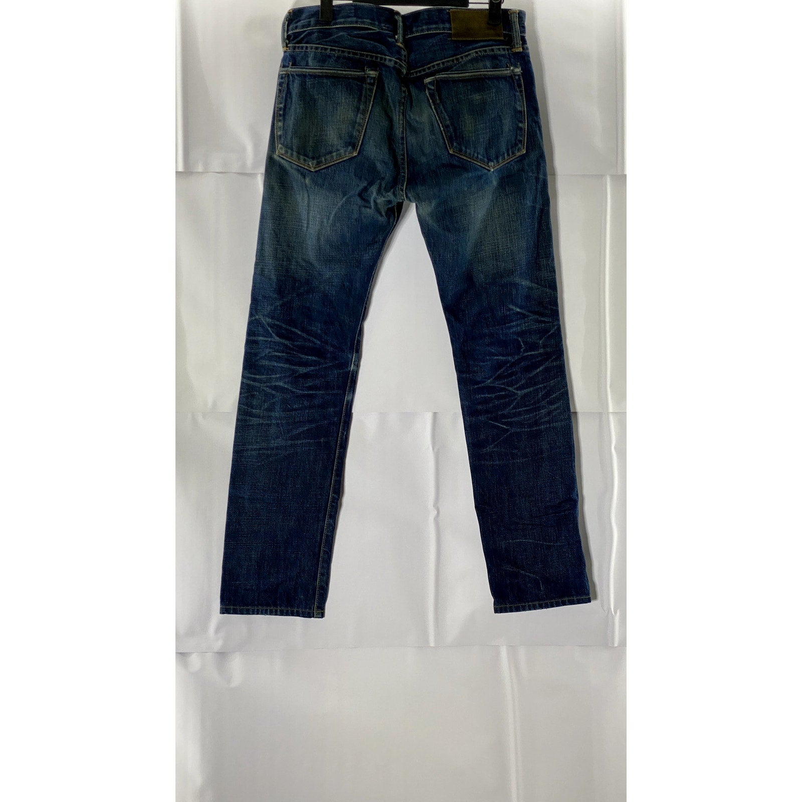 TODD SNYDER Men's Blue White Oak Cone Denim Slim-Fit Selvedge Jeans SZ 28X32