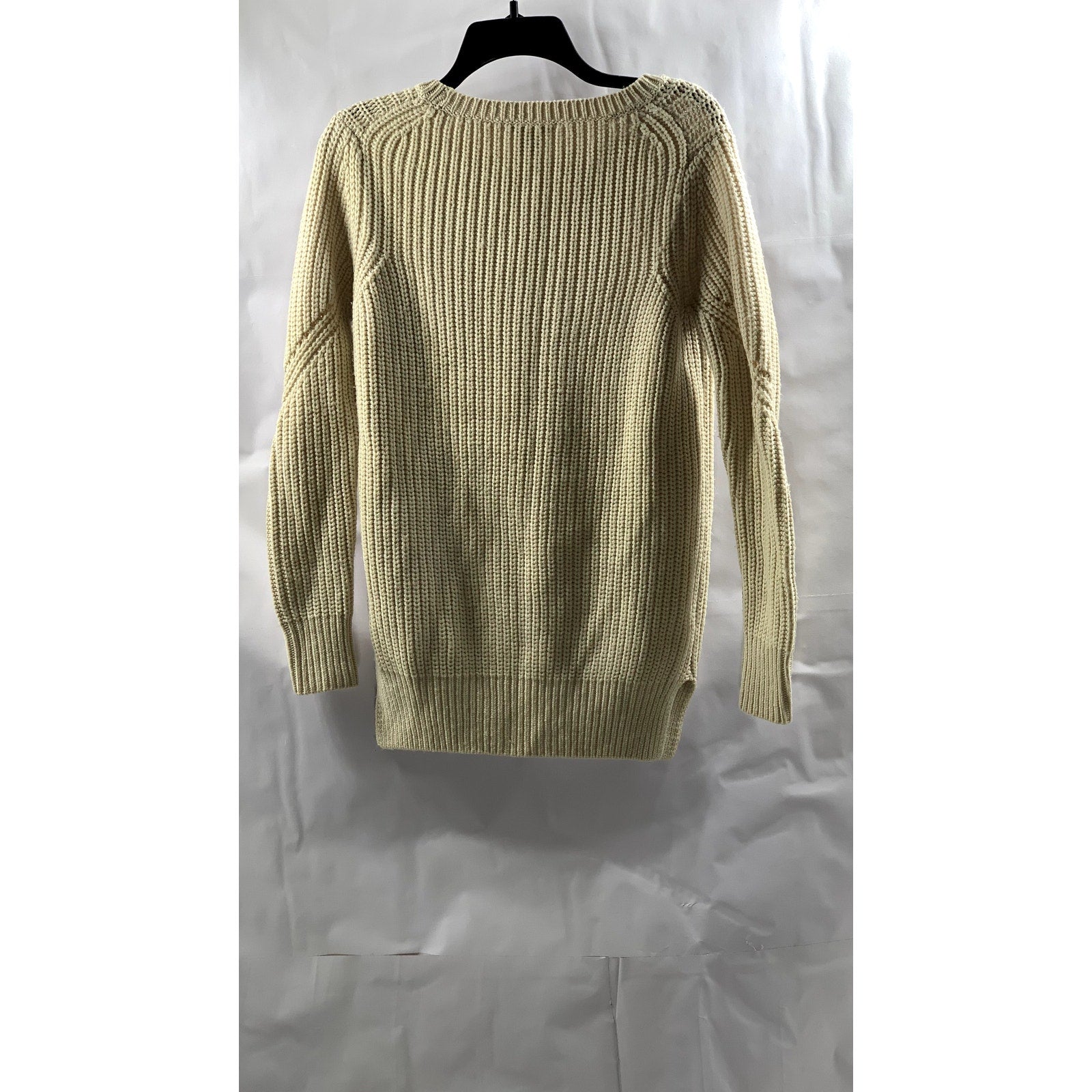 CLUB MONACO Women's Beige Wool Crewneck Knit Pullover Sweater SZ XS