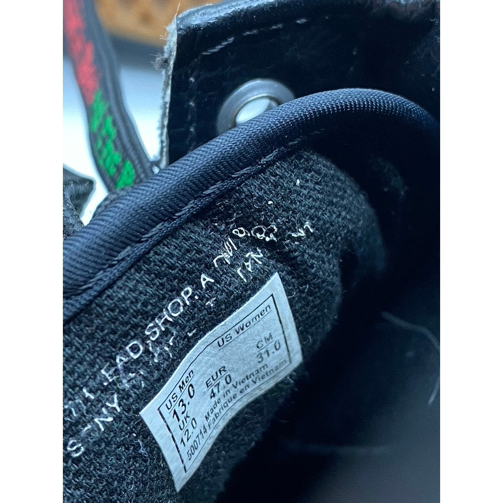 VANS Men’s Black A Tribe Called Quest Logo Lace-Up Sneakers SZ 13