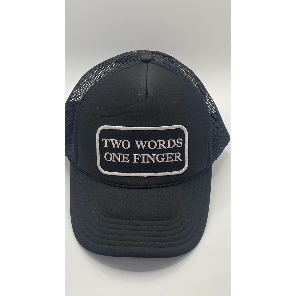 OTTO Unisex Mesh Two Words One Finger Logo Trucker Cap SZ OS