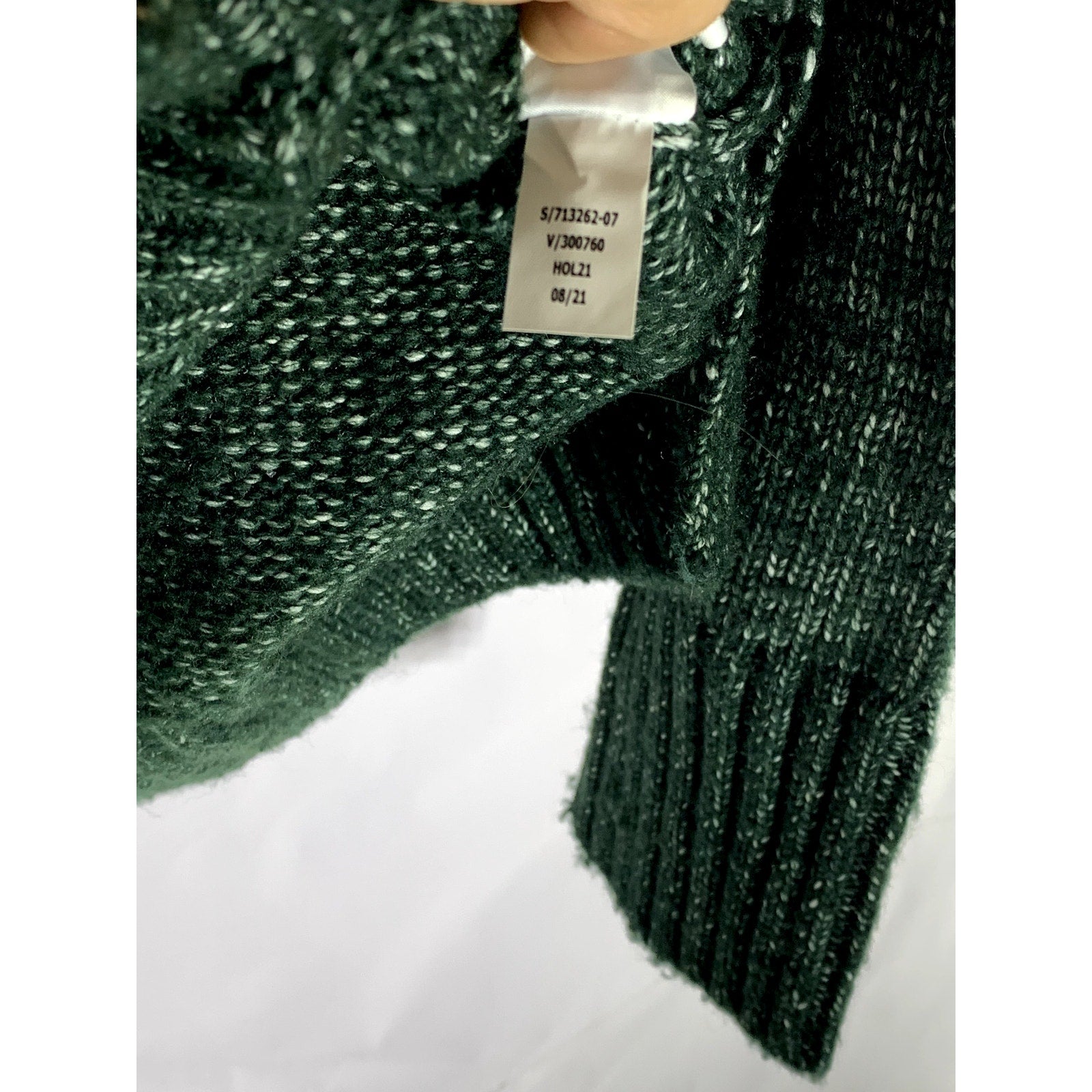 BANANA REPUBLIC Women's Dark Green Knit Mock-Neck Oversized Pullover Sweater SZS