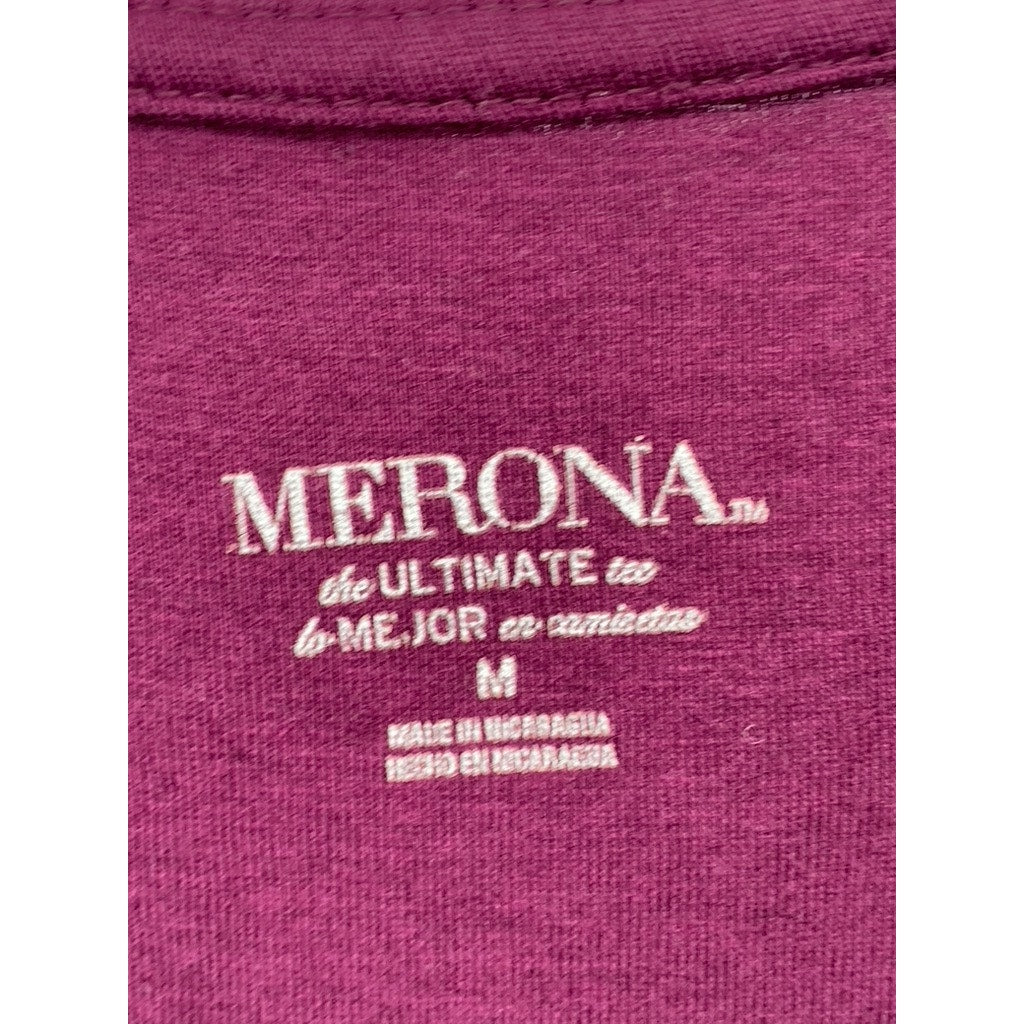 MERONA Womens Long Sleeve Burgundy Shirt SZ M